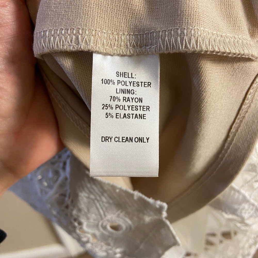 Lulu's white Cream Lace Dress mini Large NWT - Picture 6 of 6